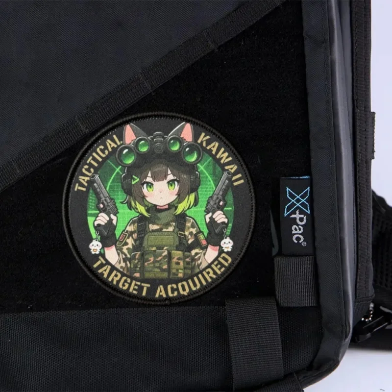 Parche táctico anime chica linda moral con velcro gancho y bucle - imagen 2
