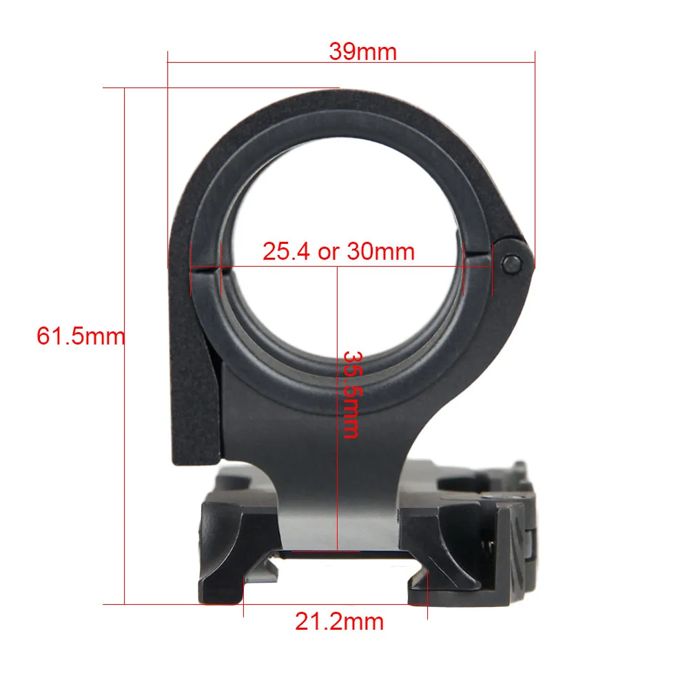 Canis Latrans montaje riel Picatinny QD para mira de rifle - imagen 3