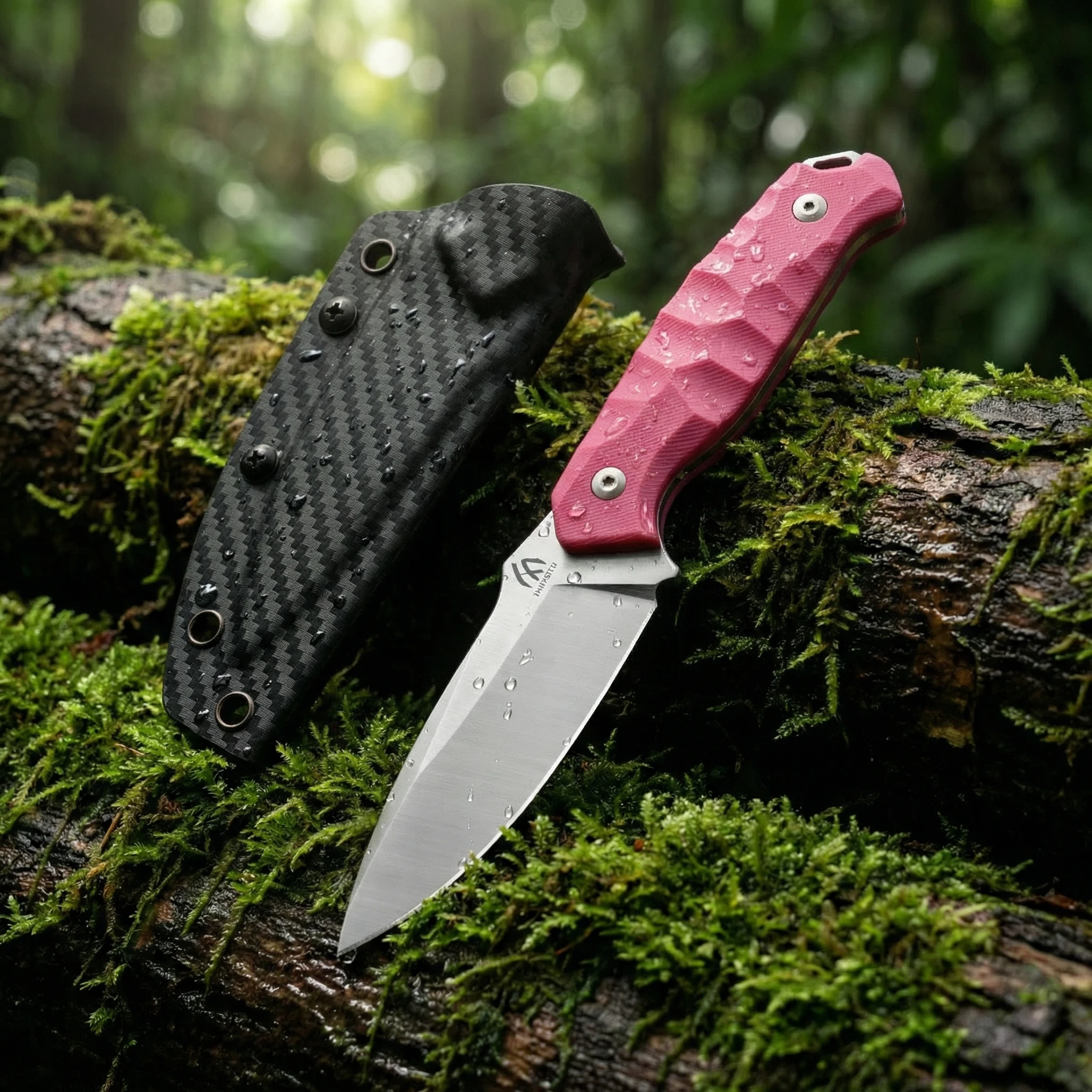 Cuchillo de hoja fija acero exterior con funda emergencia senderismo - imagen 4