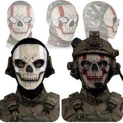 Balaclava táctica Ghost con máscara facial de silicona antivaho