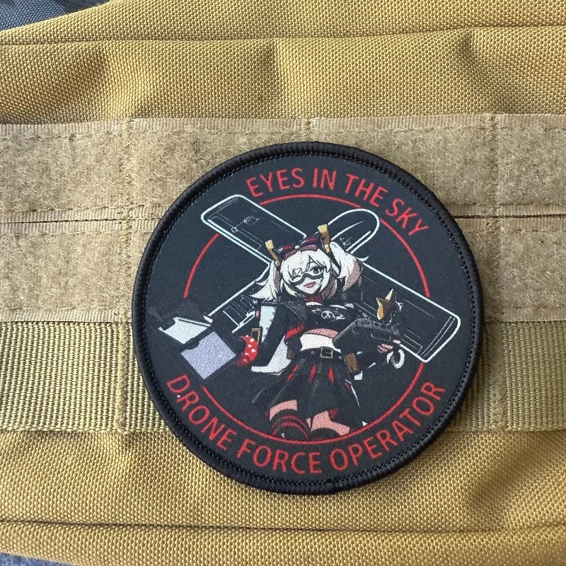 Parche táctico piloto estilo anime con velcro para mochila y brazalete - imagen 3