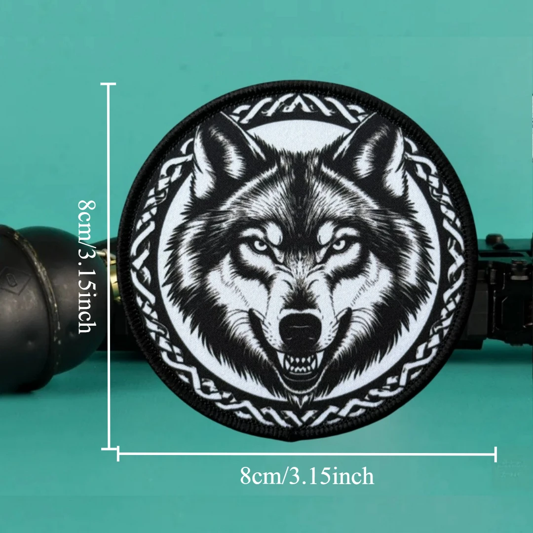 Parche Moral Chevron Lobo Táctico Gancho y Bucle para Ropa o Mochila