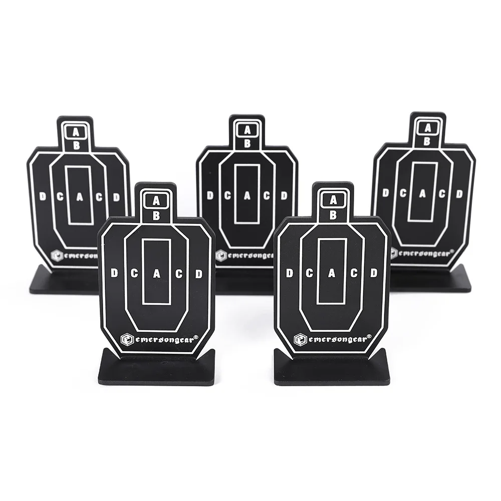 Set de 5 mini placas objetivo Emersongear EM9644 en aluminio negro