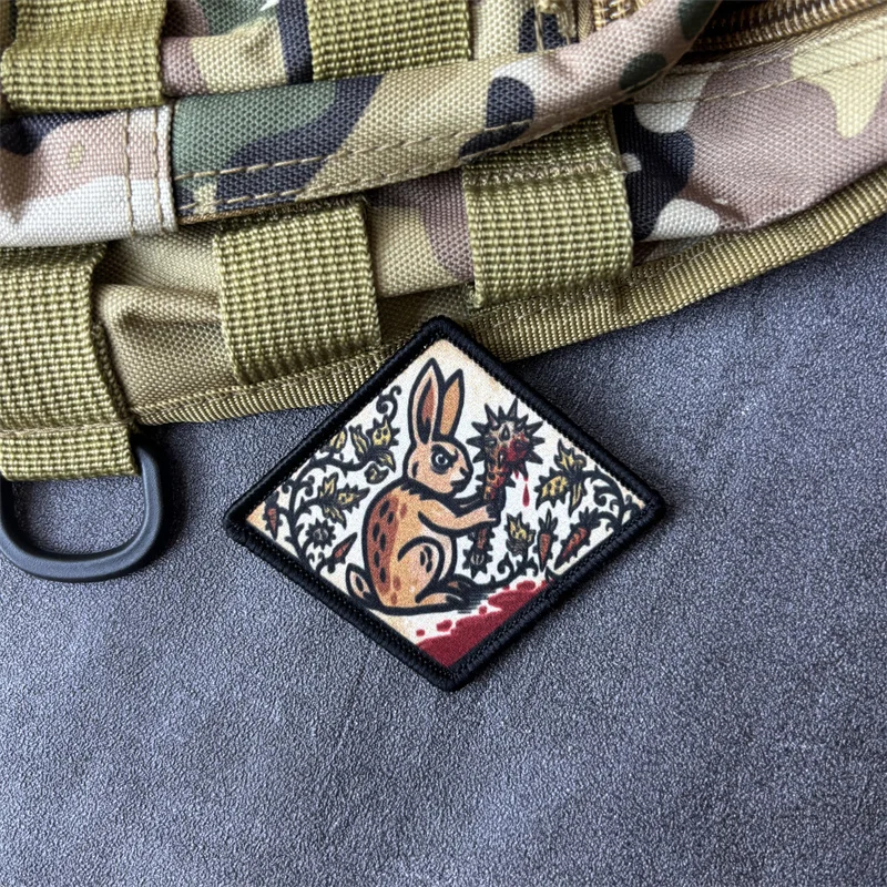 Parche táctico conejo moral con gancho y bucle para mochila o ropa - imagen 5