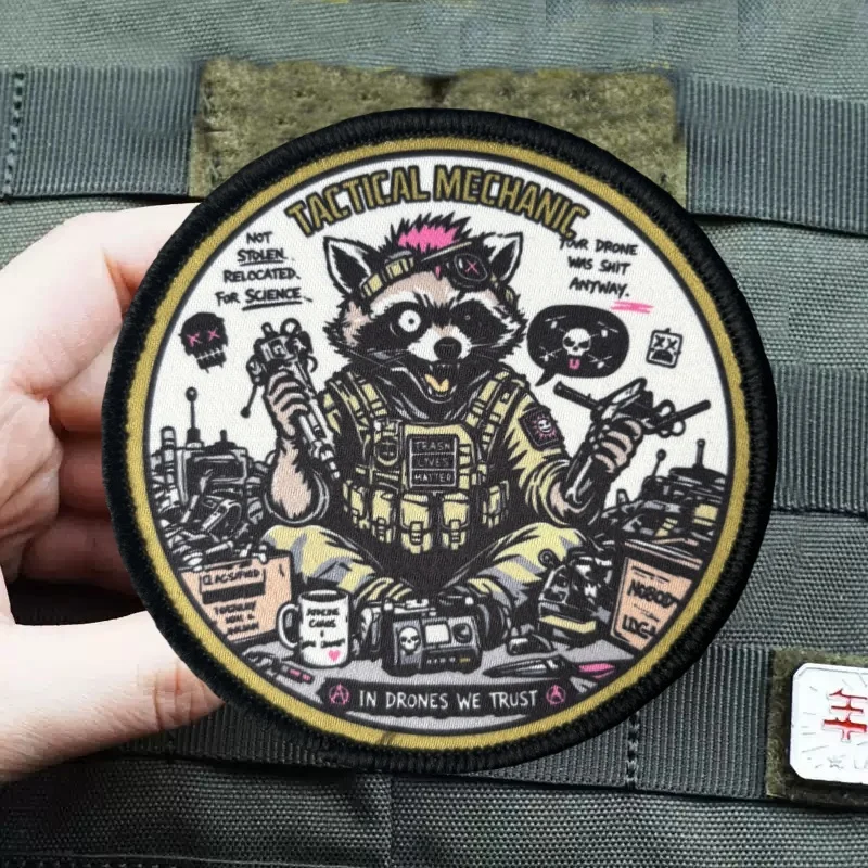 Parche táctico insignia moral mecánico, gancho y bucle para mochila - imagen 5