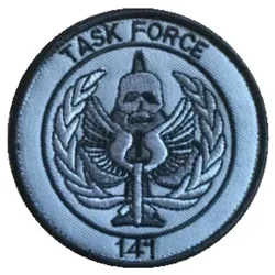 Task Force 141 parche táctico bordado máscara fantasma con gancho