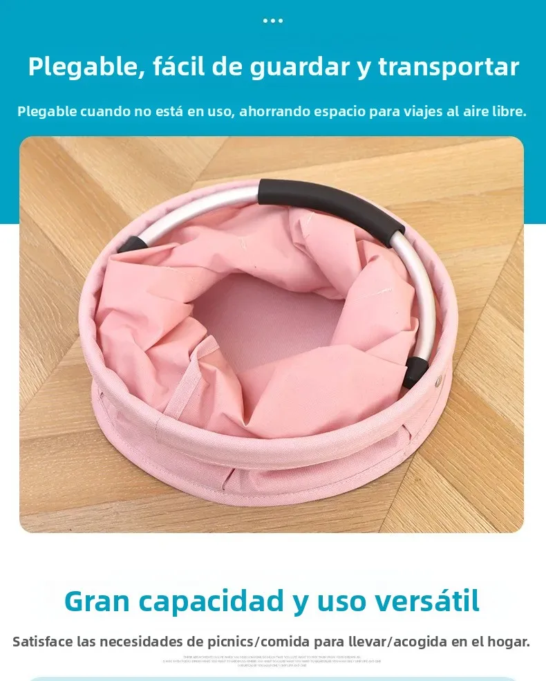 Cesta plegable de almacenamiento para acampada y playa - imagen 2