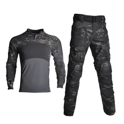 Uniforme táctico camuflaje elástico para softair – Conjunto outdoor