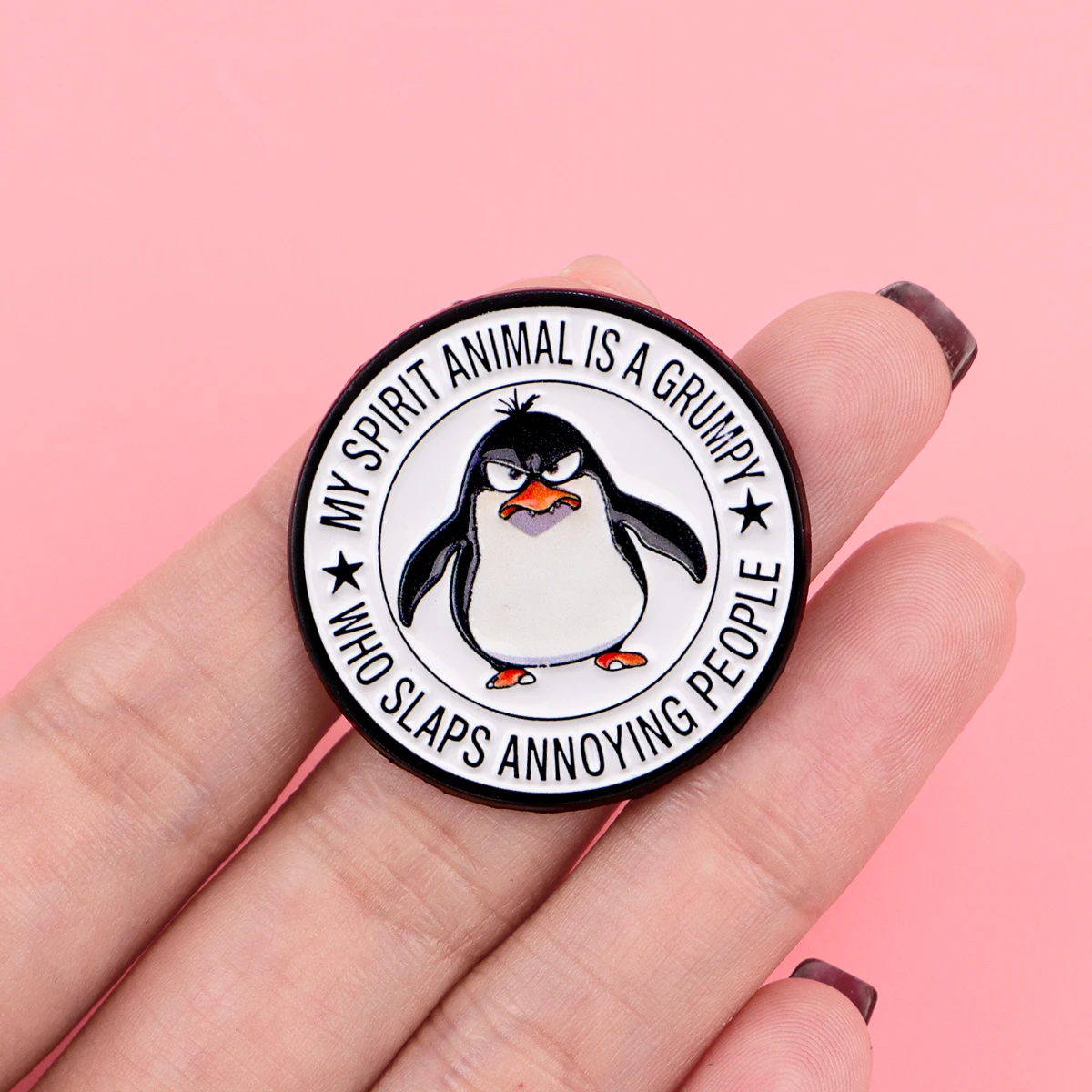Pin esmaltado de solapa con pingüino para mujer, broche de metal - imagen 5