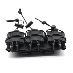 Soporte MOLLE para cargador de pistola con linterna táctica