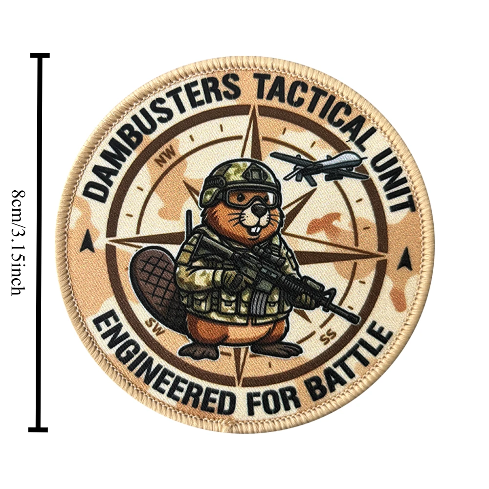 Parche airsoft impreso castor divertido para mochila o equipo - imagen 5