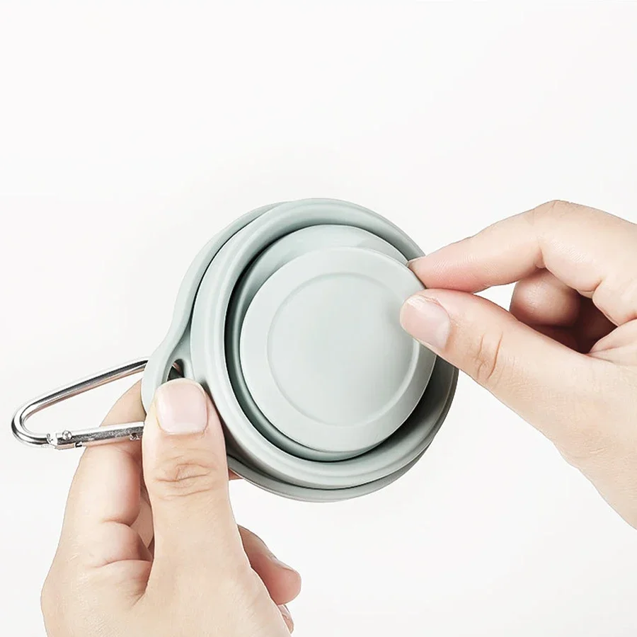 Taza plegable de silicona 180 ml con tapa para viajes al aire libre - imagen 2