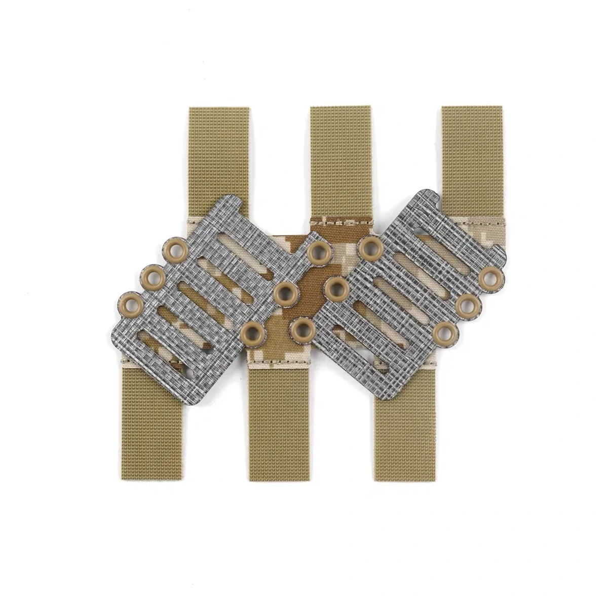 Placa adaptadora MOLLE doble fila 40° para cinturón táctico - imagen 2