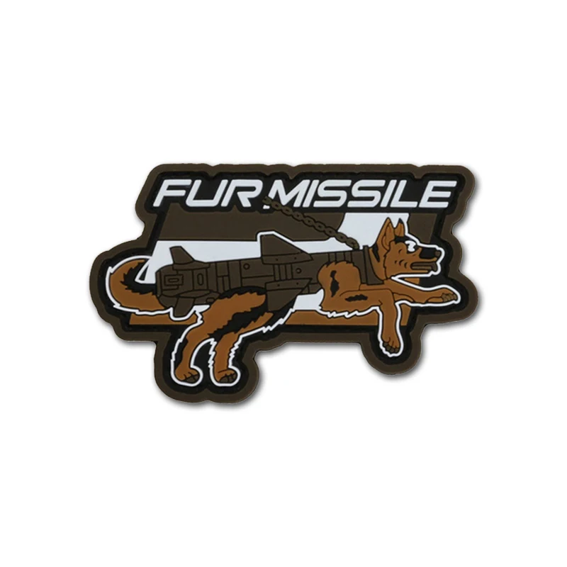 Parche táctico militar PVC – Perro con rifle de combate - imagen 5