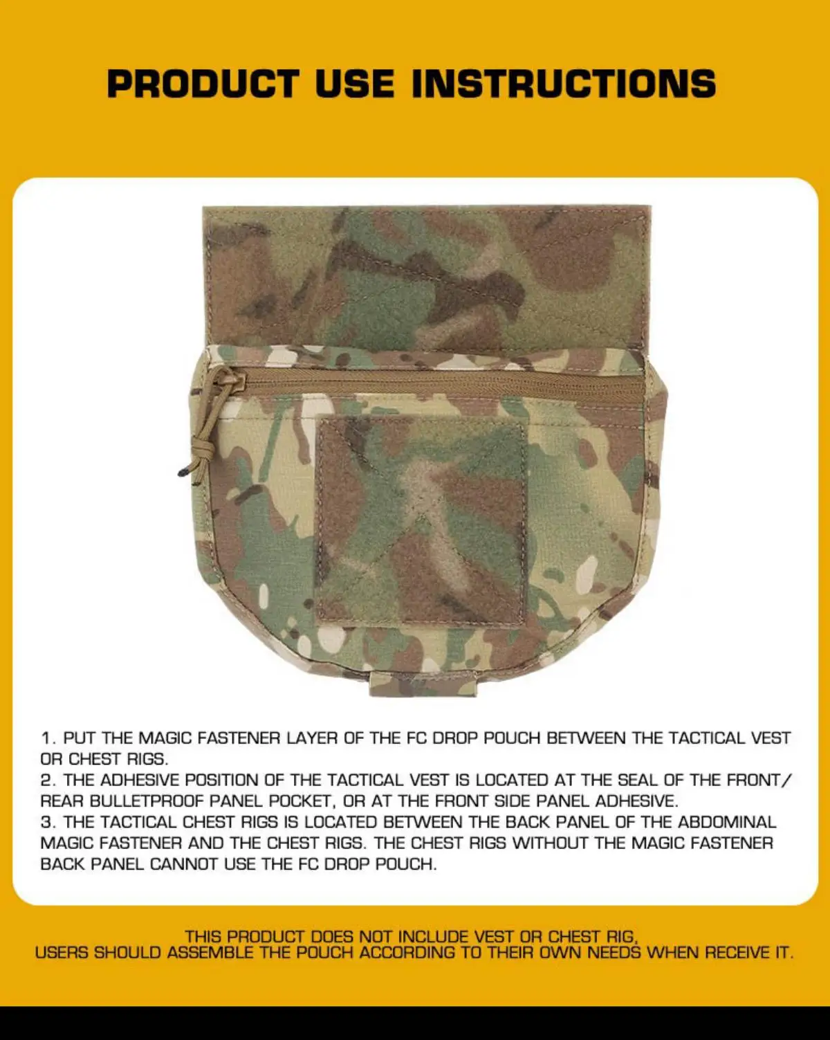 Bolsa drop con sistema hook&loop