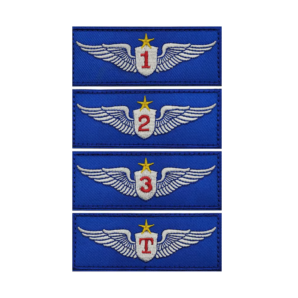 Parches bordados de pilotos de aviacion - insignias tacticas para ropa