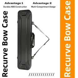 Estuche arco recurvo carcasa rígida ABS ligero para caza y práctica