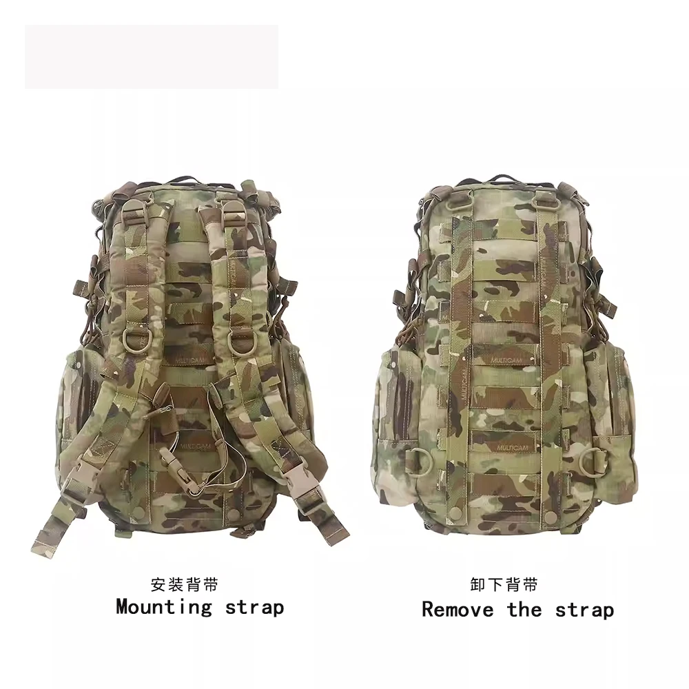Mochila táctica multiusos exterior con bolsa de hidratación y casco
