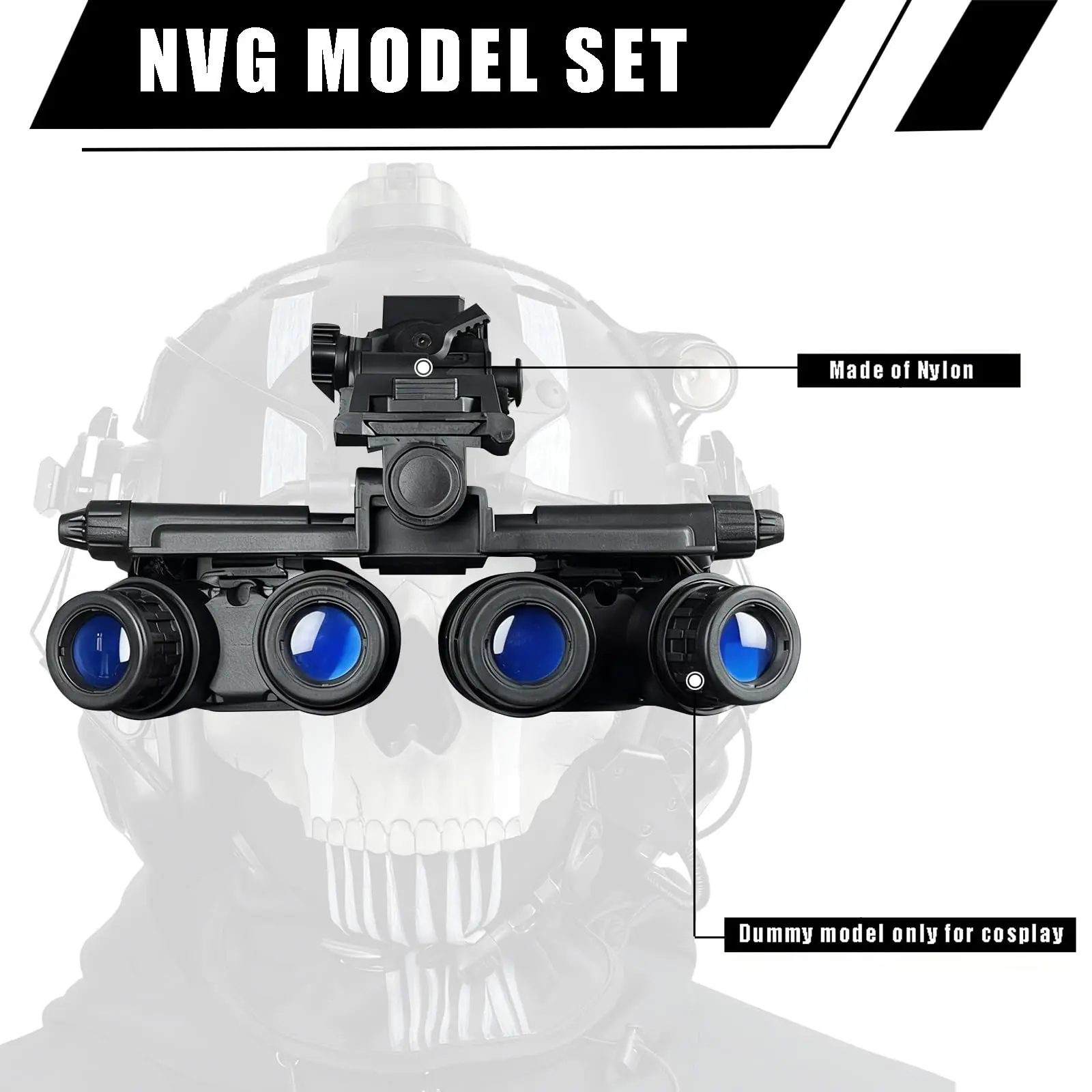 Casco táctico COD Ghost con auriculares NVG para airsoft - imagen 3