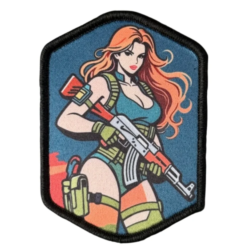 Parche Táctico Anime Chica – Insignia Moral Gancho-Bucle para Mochila y Ropa - imagen 2