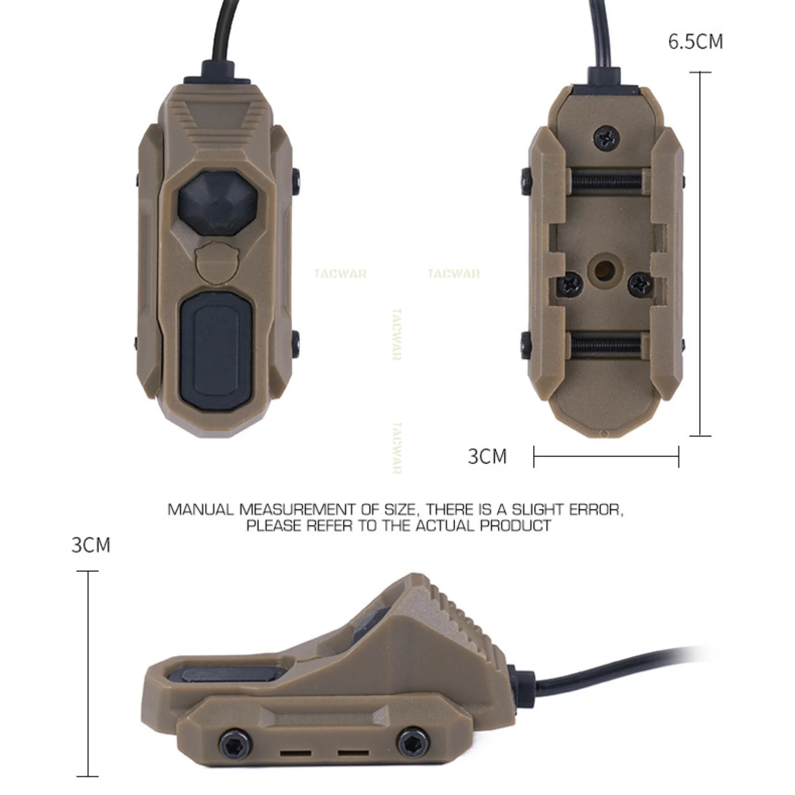 Interruptor Táctico AXON USB-C – Pulsador Remoto para Linternas Tácticas - imagen 5