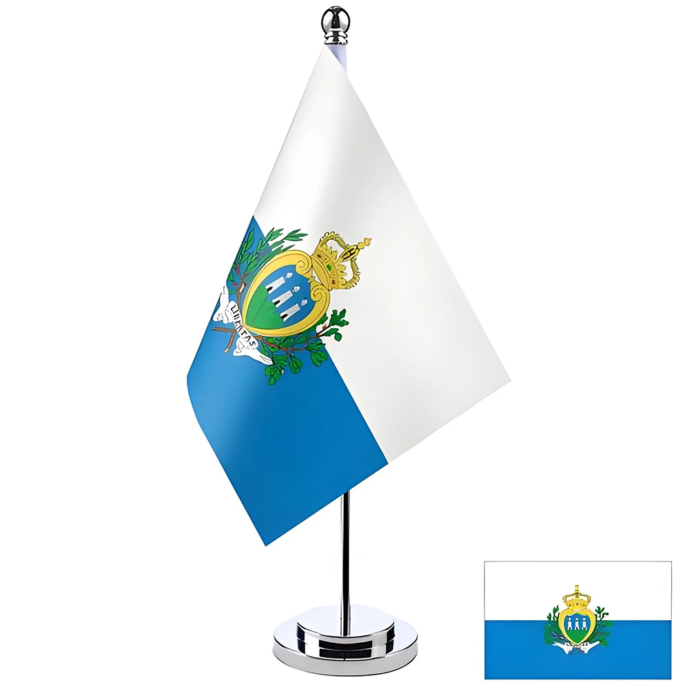 Bandera de escritorio de San Marino en poliéster para oficina - imagen 5