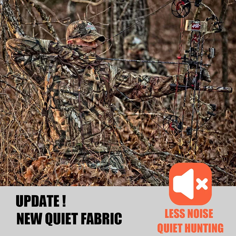 Chaqueta de caza impermeable camuflaje – Forro polar cortavientos - imagen 4