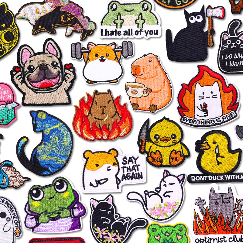 Parche bordado con animal estilo dibujo