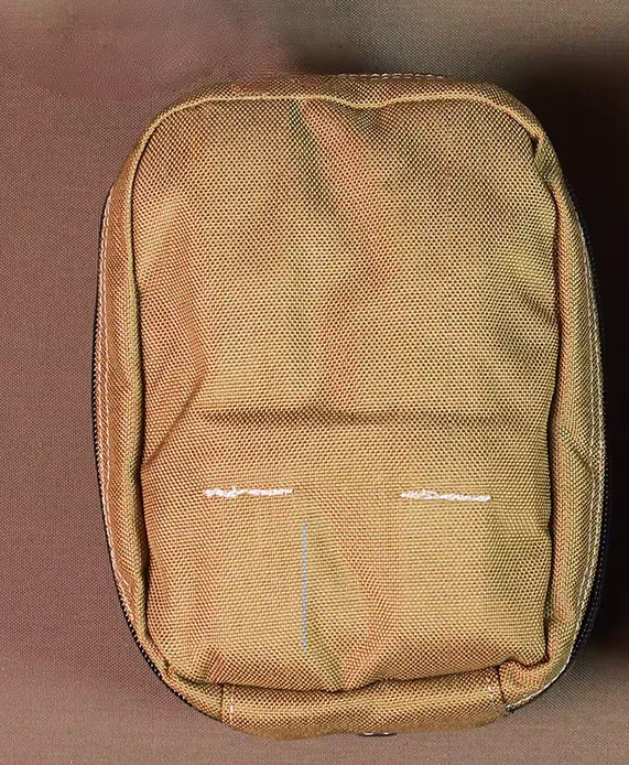 Bolsa táctica MOLLE médica negra con cierre para exteriores