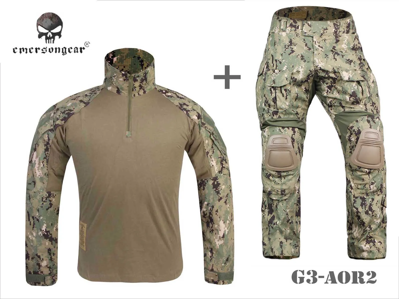 EmersonGear G3 BDU táctico AOR2 – conjunto camuflaje camisa y pantalón - imagen 2