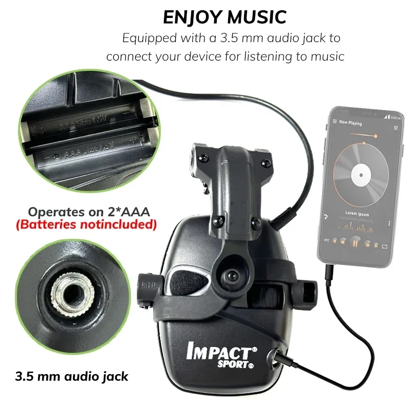 HL Auriculares protección auditiva electrónica reducción activa ruido
