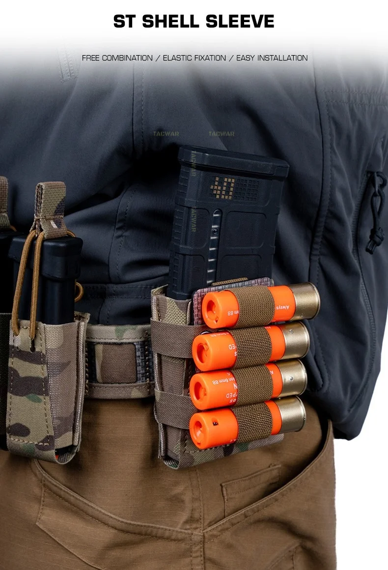 Panel colgante MOLLE para 4 cartuchos