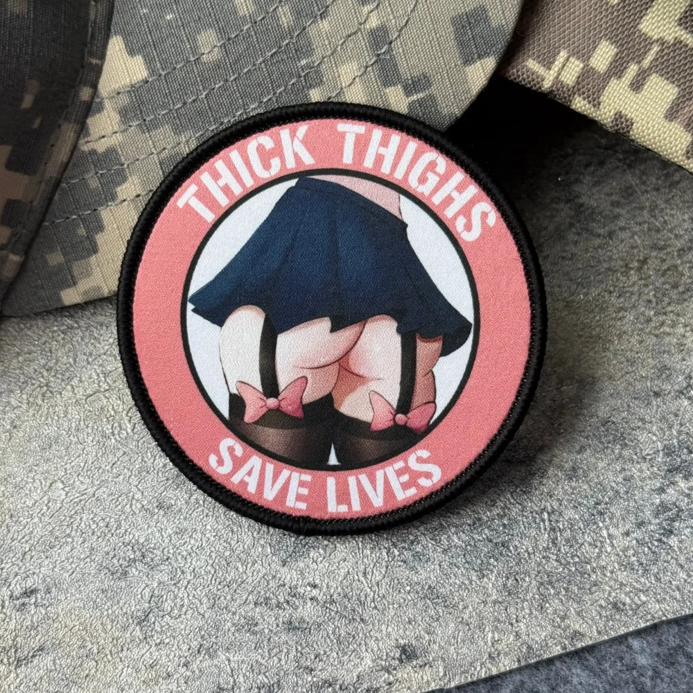 Parche táctico moral impreso diseño femenino con velcro y adhesivo - imagen 2