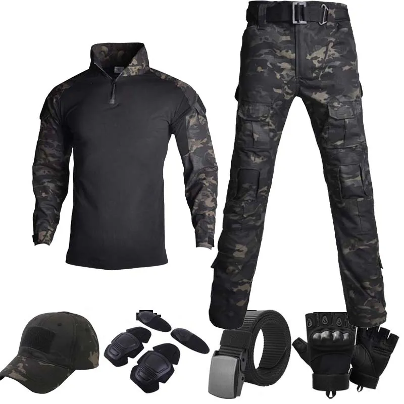 MCBK Uniforme táctico camuflaje con cremallera resistente duradero - imagen 3