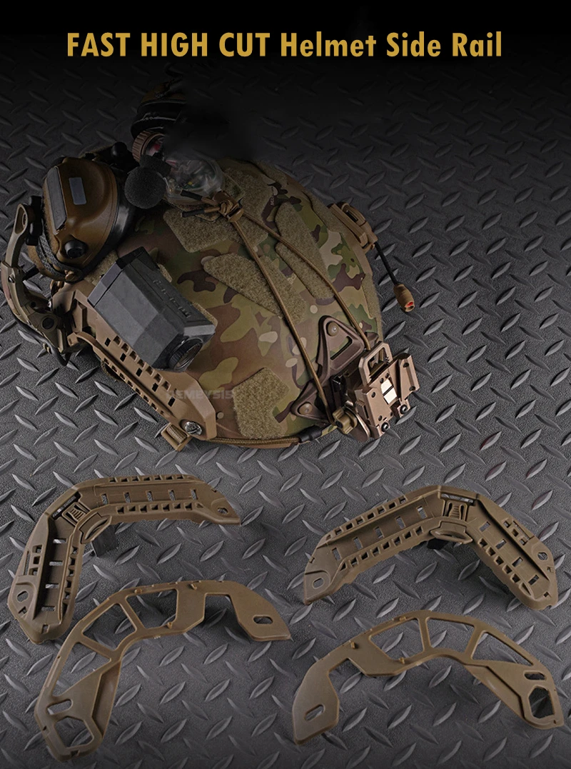 Instalación del riel lateral en casco FAST HIGH CUT