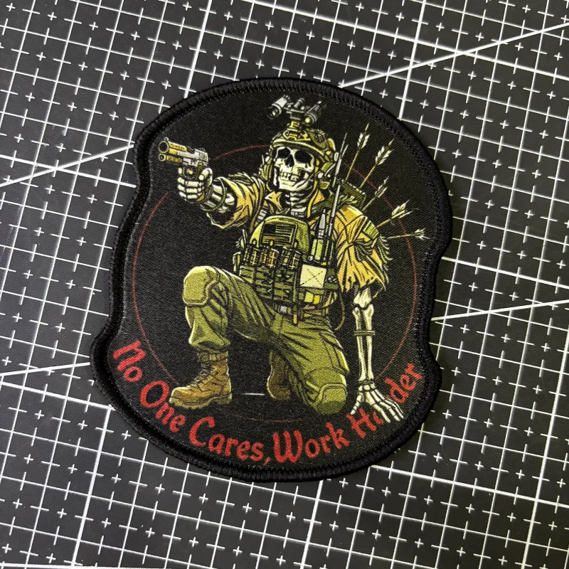 Parche táctico calavera guerrero moraleja velcro – Chaleco o bolso - imagen 4