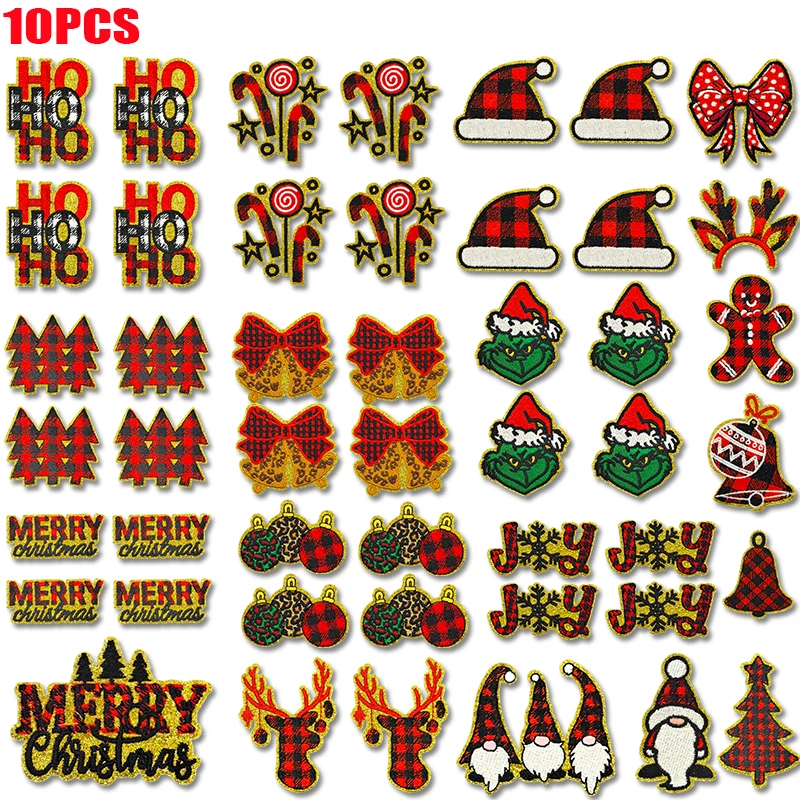 Parches Bordados Navidad Santa Termoadhesivo – Decoración Textil DIY - imagen 3