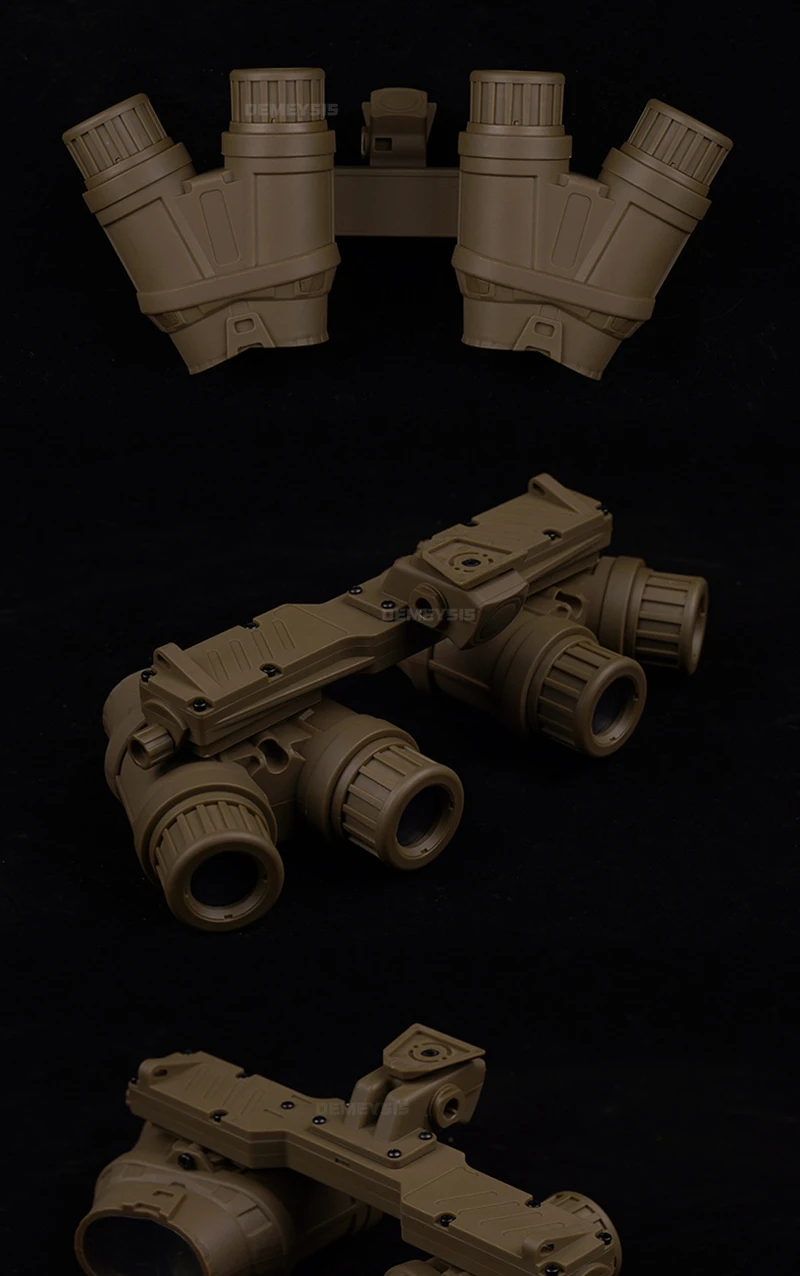 Configuración táctica con modelo NVG ficticio