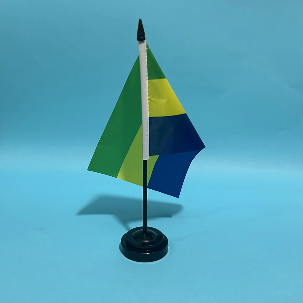 Bandera Gabón en poliéster para escritorio y decoración hogar - imagen 2