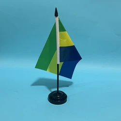 Bandera Gabón en poliéster para escritorio y decoración hogar