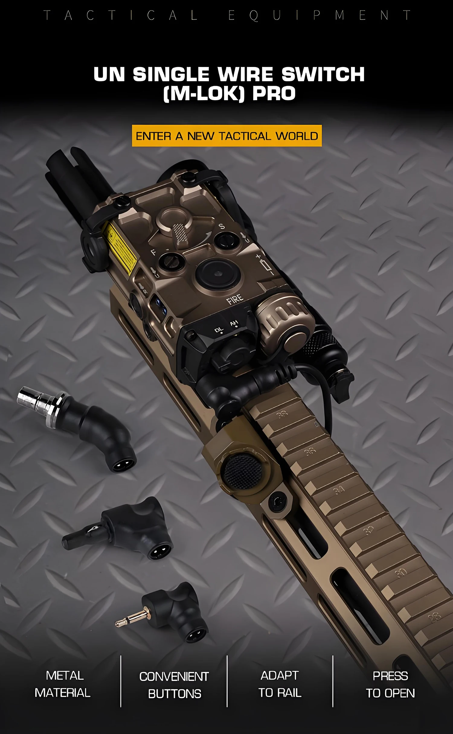 Interruptor montado en configuración de riel