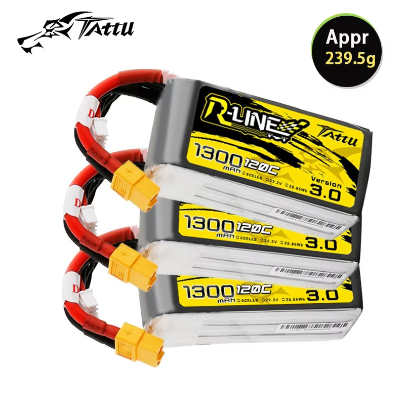 TATTU R-LINE Batería LiPo 6S 1300mAh 120C XT60 para drones FPV - imagen 5