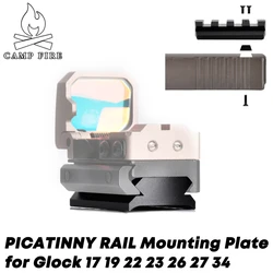 PD1 base óptica aluminio negro mate Picatinny para Glock