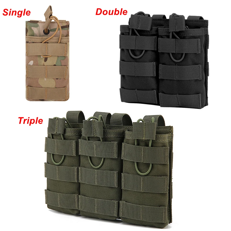 Fundas tácticas MOLLE para cargadores de rifle AK y M4 Airsoft