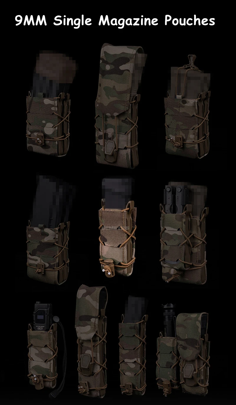 Vista frontal de la bolsa táctica para revistas