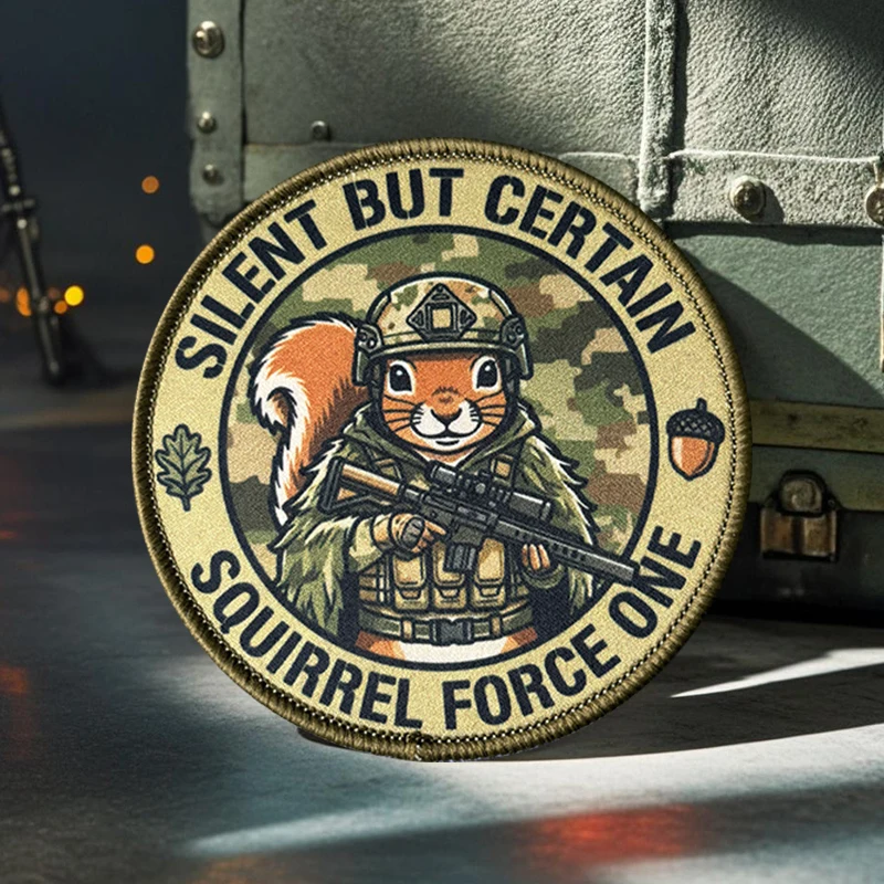 Squirrel Force One parche táctico bordado con velcro seguro - imagen 2