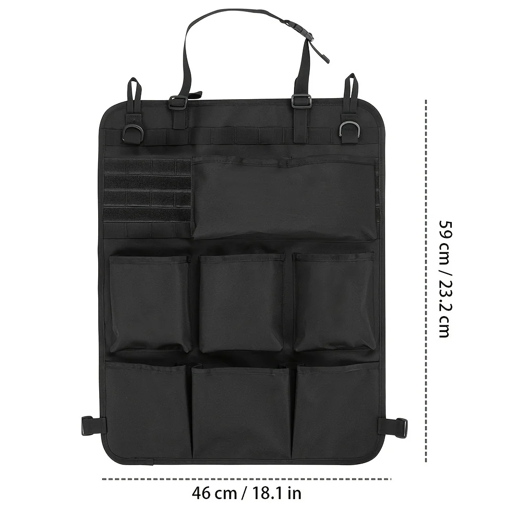 Organizador de coche camuflaje táctico con bolsas multiusos
