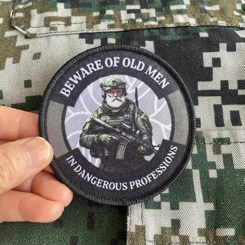 Parche de moral militar con emblema de soldado veterano - imagen 3