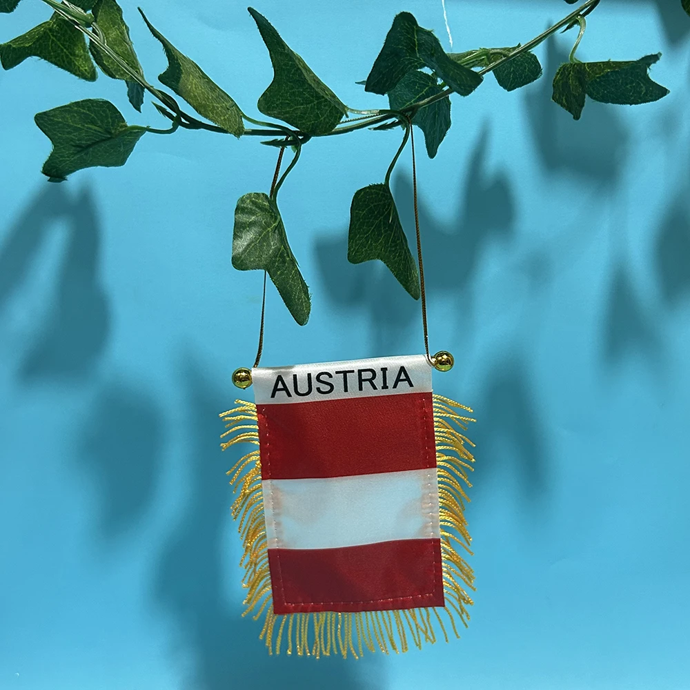 Mini bandera de Austria impresa por ambos lados
