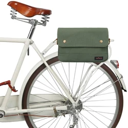 Tourbon Alforja Manillar Bicicleta Lona Vintage para Cicloturismo